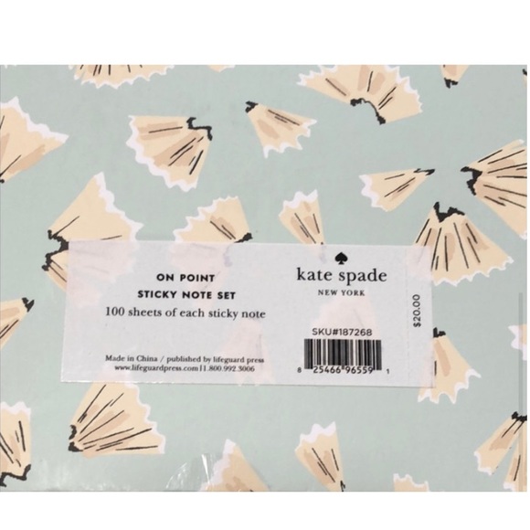 Kate Spade "On Point" Sticky Note Set - Picture 3 of 3